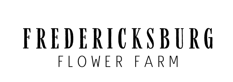 Black text reading 'FREDERICKSBURG FLOWER FARM' centered on a plain white background.
